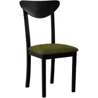 Mirjan 24 Stuhl Hugo New III, Esszimmerstuhl aus Buchenholz, 43x40x86 cm (Holzfarbe: Schwarz, Stofffarbe: Zetta 297)