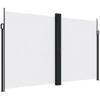 Syfax Seitenmarkise Ausziehbar Weiß 200x1200 cm