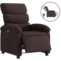 Syfax Relaxsessel Elektrisch Dunkelbraun Stoff
