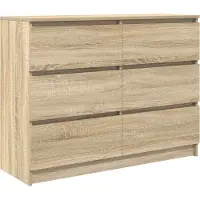 Syfax Sideboard Sonoma-Eiche 100x35x76 cm Holzwerkstoff