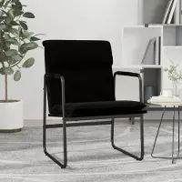 The Living Store Loungesessel Schwarz 55x64x80 cm Stoff
