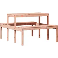 Syfax Picknicktisch 110x134x75 cm Massivholz Douglasie
