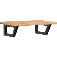Syfax Waschtischplatte mit Halterung Stahl und Massivholz Eiche