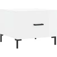 Syfax Couchtisch Hochglanz-Weiß 50x50x40 cm Holzwerkstoff