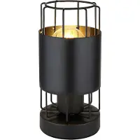 Rabalux 3124 Tischleuchte Dimitri, E27, schwarz, rund, Industriell, ø110mm