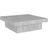 Syfax Couchtisch Betongrau 90x90x28 cm Holzwerkstoff