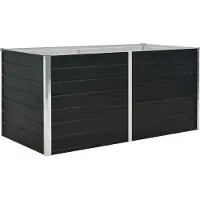 Syfax Hochbeet Anthrazit 160 x 80 x 77 cm Verzinkter Stahl