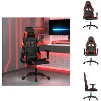 vidaXL Gaming-Stuhl Schwarz und Rot Kunstleder - Gaming-Sessel