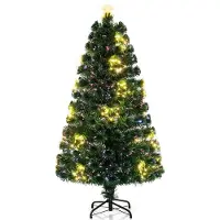 Northio 150 cm Künstlicher Weihnachtsbaum aus Glasfaser mit Beleuchtung Tannenbaum