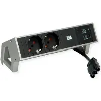 Bachmann DESK2 2xP40 1xUSB A/C 22W, 0,2m GST18 INOX Italia