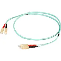 EFB Elektronik EFB O7413FT.5 Duplex Jumper SC-SC 50/125μ, OM3, LSZH, aqua, Flat Twin 3x5mm, 5m O7413FT5