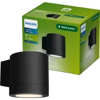 Philips Außenwandleuchte Fylx, dimmbar, schwarz, Aluminium, Wandleuchte außen