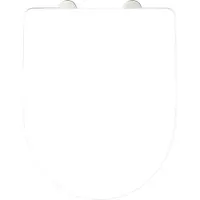 Schutte WC-Sitz SCHÜTTE "Duroplast, WHITE D-Form PRO 7", weiß, B:36,4cm H:5cm L:45cm, Duroplast, WC-Sitze, WC-Sitz, mit Absenkautomatik und Schnellverschluss