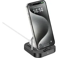 Hoco Tischladegerät 2in1 USB C PD QC 3A 30W + drahtloses Laden 5W CQ16B schwarz