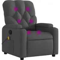 Syfax Massagesessel Dunkelgrau Stoff