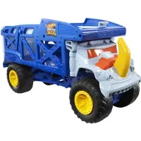 Mattel HFB13 - Hot Wheels - Monster Trucks - Nashorn-Transporter für Monstertrucks