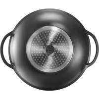 KOPF Wok Mai-Lu (Aluguss, Ø 36 cm, Induktion, ILAG Antihaftbeschichtung, inkl. Glasdeckel und Zubehör) schwarz