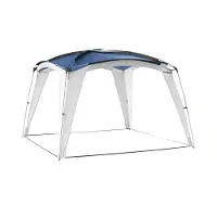 Brunner Pavillon Medusa 3x3 m Polyester Stahl/Fiberglas 230 cm blau/weiß