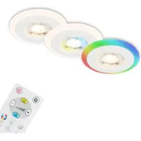 Briloner Di-Ka LED Einbauleuchte Skill Color 3er Set weiß Ø 8,4 cm 5 W dimmbar