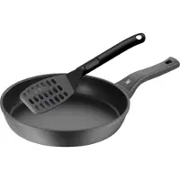 WMF Permadur Premium Bratpfanne, 28 cm, Induktionsgeeignet, Aluminiumbeschichtet, Mit Pfannenwender, Hitzebeständiger Kunststoffgriff