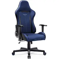 Diablo X-ST4RTER Gaming Stuhl Chair Bürostuhl Schreibtischstuhl Ergonomisch Stoffbezug 2D Armlehnen Kippmechanismus, Farbe: Dunkelblau