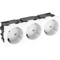 Obo Bettermann Bettermann Steckdose 33 Grad, 3-fach STD-D3SC RW3 6120503