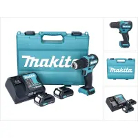Makita DF332DSAE, Handbohrmaschine, Ohne Schlüssel, Schwarz, Blau, 2,8 cm, 1 cm, 450 RPM