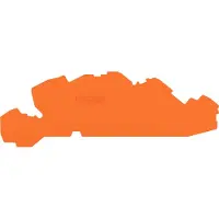 Wago 2005-7692 Abschluss- und Zwischenplatte,1 mm dick,orange 20057692 - 25 Stück