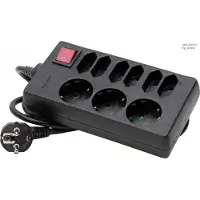 Kopp 129805005, 1,4 m, Typ C, Schwarz, Rot, 9 AC-Ausgänge, 16 A, 250 V