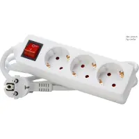 Kopp 129713007, 1,4 m, Weiß, 3 AC-Ausgänge, 16 A, 250 V, Weiß