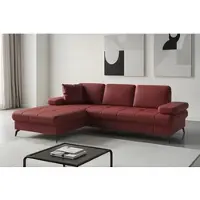Sit&More Ecksofa SIT & MORE "Morris Jubi, Recamiere, Breite 247 cm", rot (merlot), B:247cm H:83cm T:171cm, Sofas, Ecksofa, mit Armteilfunktion,, wahlweise mit Schlaffunktion