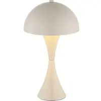 Otto Home Tischleuchte "Sivvia Pilzlampe", beige (sandfarben), 1, Ø 20cm H: 36,1cm, 1 Stk., Leuchten, Wippschalter am Kabel, Schirm in Pilzform, Pilzschirm, Metall, E27, Tischleuchte