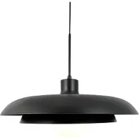 Dyberg Larsen Pendellampe Ava, schwarz, Metall, Ø 44 cm