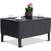 Keter Tisch | Salemo | 56 x 76 cm | Gartentisch | Anthrazit