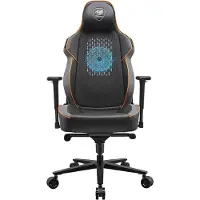 Cougar Gaming-Stuhl NxSys Aero, integ. 200mm ARGB Lüfter, Schwarz/Orange, Universal-Gamingstuhl, 160 kg, Gepolsterter Sitz, Vernetzte Rückenlehne, Rennen, Schwarz/Orange