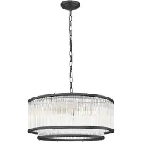 Zuma Line ZUMALINE Hängeleuchte 14x E14 schwarz verchromt NIRA MD3523-14L-EBCN