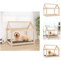vidaXL Hundebett 81x60x70 cm Massivholz Kiefer - Hundebetten