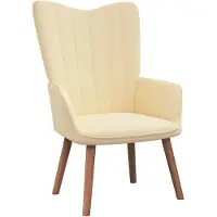 The Living Store Relaxsessel Cremeweiß Samt