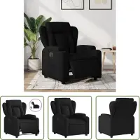The Living Store Relaxsessel Elektrisch Schwarz Stoff