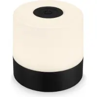 Briloner SMAL LED Tischlampe kabellos, IP44 Spritzwasserschutz, Touchfunktion, in Stufen dimmbar, Warmweißes Licht, schwarz, 7 x 7 cm