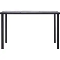 Syfax Esstisch Schwarz und Betongrau 160 x 80 x 75 cm MDF