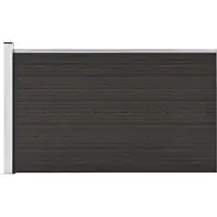 The Living Store Zaunelement WPC 175x105 cm Schwarz