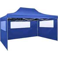 Syfax Faltzelt mit 3 Seitenteilen 3x4,5 m Blau