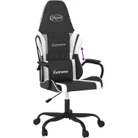 Syfax Gaming-Stuhl Schwarz und Weiß Kunstleder