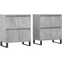 Syfax Sideboards 2 Stk. Betongrau Holzwerkstoff
