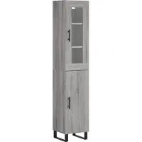 Syfax Highboard Grau Sonoma 34,5x34x180 cm Holzwerkstoff