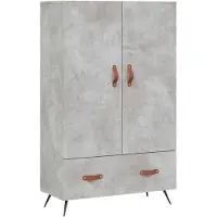 Syfax Highboard Betongrau 69,5x31x115 cm Holzwerkstoff