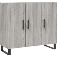 Syfax Sideboard Grau Sonoma 90x34x80 cm Holzwerkstoff