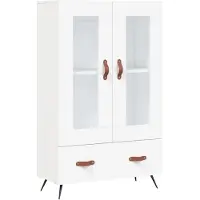 Syfax Highboard Weiß 69,5x31x115 cm Holzwerkstoff