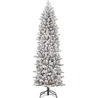 Black Box Trees Harma Pilar Baum – Weihnachtsbaum Künstlich mit 861 Zweigen – Kunstbaum in Säulenform – Tannenbaum Künstlich mit Schneeoptik – H215 x Ø66 cm – Grün